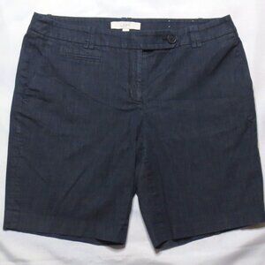 LOFT womens SHORTS bermuda DARK BLUE career BUSINESS CASUAL SIZE 12